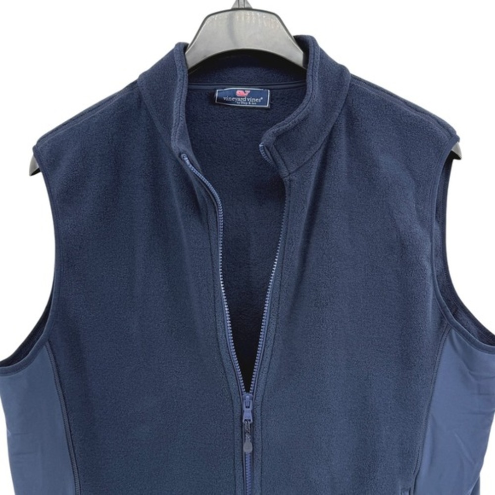 Vineyard Vines Fleece Vest "Manhattan Associates"‎ Navy Blue Pre-Owned Mens L/XL